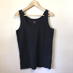 Joe Fresh Bluish Black Cotton Essential Tee Tank Top